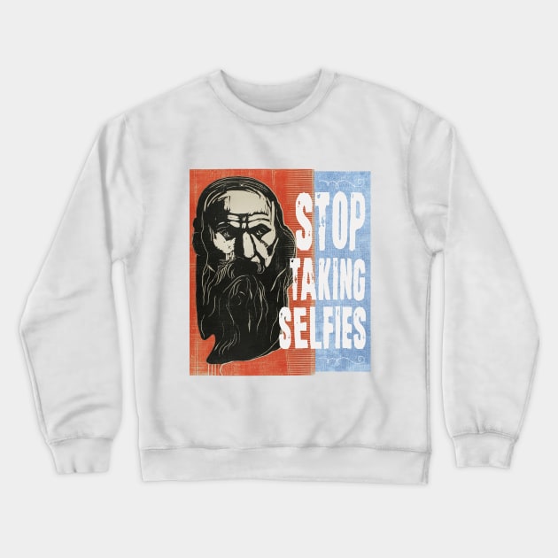 Stop taking selfies Crewneck Sweatshirt by Teessential